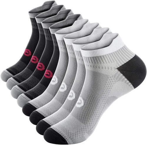 Miniatura 8 de Calcetines de compresión al tobillo PAPLUS para hombres y mujeres 2/4/6 pares, calcetín de compresión de corte bajo para correr con soporte