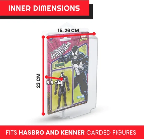 Miniatura 5 de EVORETRO Estuche de exhibición de figuras de acción para figuras de juguete en tarjeta de 3.75 pulgadas como Star Wars, Marvel Legends, Motu, GI