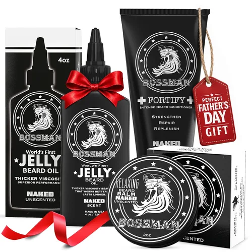 Miniatura 14 de Bálsamo relajante para barba Bossman para hombres (aroma Stagecoach) – Controla, relaja, engruesa y suaviza para el cuidado óptimo de la barba