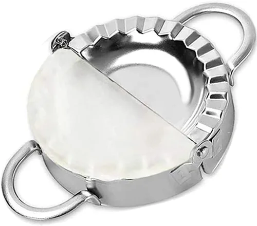 Prensa Molde de Acero Inoxidable para Hacer Dumplings Empanadas Ravioles - Molde Wonton, Herramienta Fácil para Envoltorio de Dumplings Cortador Gris