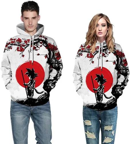 Miniatura 3 de BAIMORE Sudadera con capucha de anime japonés con estampado digital 3D
