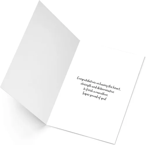 Miniatura 2 de Felicitaciones por terminar una tarjeta de felicitación de maratón 26.2 Millas Inspirado en correr