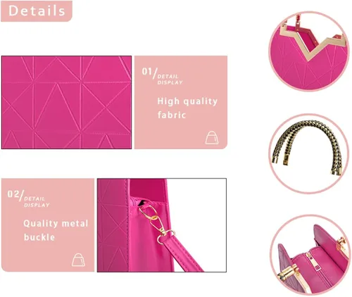 Miniatura 5 de JHVYF Monederos para mujer, bolsos de mano de moda para mujer, bolsos de mano de piel sintética con asa superior