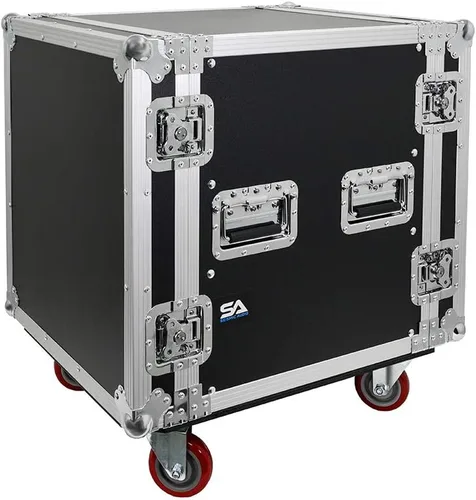 Miniatura 2 de Seismic Audio - 12 Space Pro Audio DJ Road Rack Case con ruedas - 12U Pro Tour Grade Rack