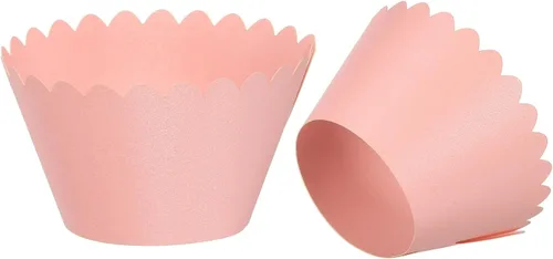 Miniatura 9 de PATIKIL Papel para envolver cupcakes, paquete de 50 tazas para hornear, decoración de ondas estándar para aniversario, cumpleaños, bodas y fiestas