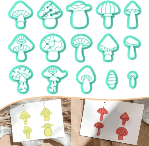 Miniatura 16 de Cortadores de Arcilla Polimérica - 12 Formas de Aretes de Joyería de Cuero con Torsión, Cortadores de Arcilla Polimérica para Joyería, Kit