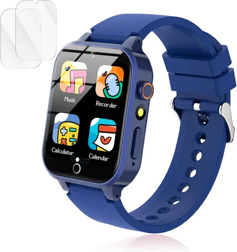 Miniatura 13 de Luyiilo Reloj inteligente para niños, reloj inteligente para niños, juguetes con 26 juegos de rompecabezas, pantalla táctil, cámara HD, reloj