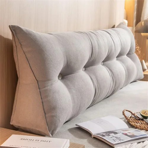 Miniatura 11 de Almohada triangular de lectura para reposo en cama, cojín grande para cabecero, respaldo, almohada de cuña para cuello y soporte lumbar para Café