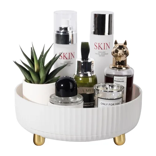 Miniatura 11 de Anyoifax Bandeja organizadora de perfumes de maquillaje, giratoria de 360 grados, organizador de loción para el cuidado de la piel, organizador