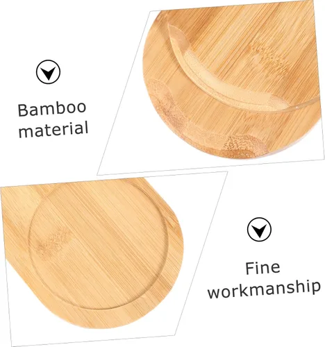 Miniatura 9 de TIDTALEO Portavasos de bambú para condimentos, bandejas de madera, bandejas para mesa de café Comida, bandeja de madera, bandeja de madera, base