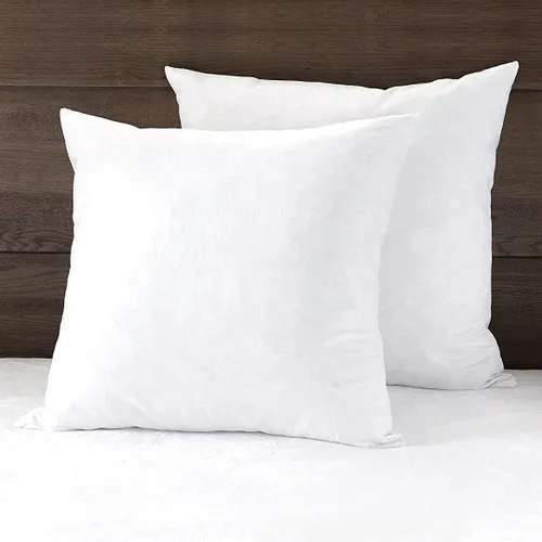 Miniatura 10 de APSMILE Juego de 2 rellenos de almohada de plumón orgánico de 16 x 16 pulgadas, 100 % tela de algodón, suave y esponjoso, funda de almohada