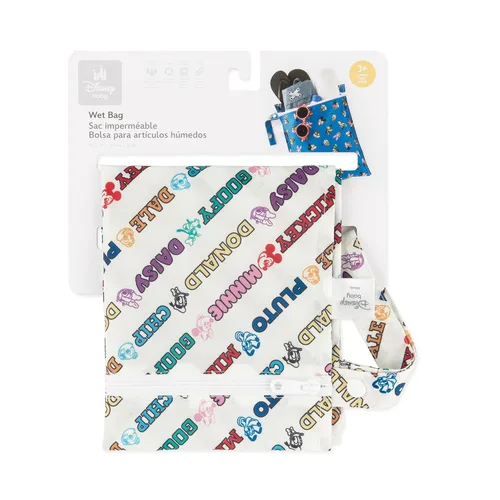 Miniatura 6 de Bumkins Disney - Bolsa húmeda impermeable para bebé, viajes, traje de baño, pañal de tela, piezas de bomba, piscina, playa, ropa de gimnasio
