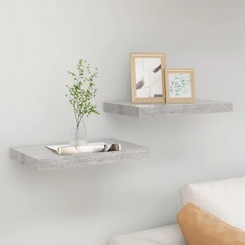 Miniatura 192 de Estantes flotantes de pared, juego de 4 estantes decorativos para montar en la pared, estante colgante con soportes invisibles para decoración