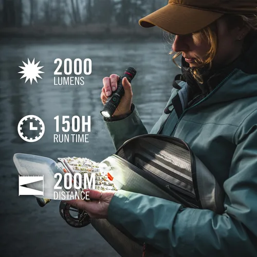 Miniatura 12 de COAST PX200R - Linterna LED recargable de 2000 lúmenes, enfoque giratorio, USB-C, clip de bolsillo de 2 posiciones