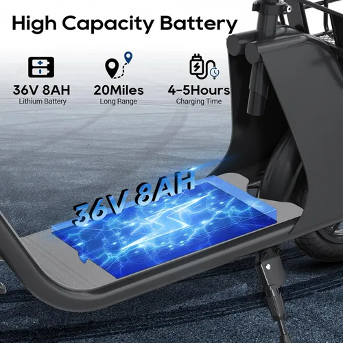 Miniatura 3 de RIDWIND Electric Scooter with Seat for Adults, 450W Motor Foldable E Scooter for Adults with LCD Display,15.5MPH, 20 Miles Range, Max Load 265LB