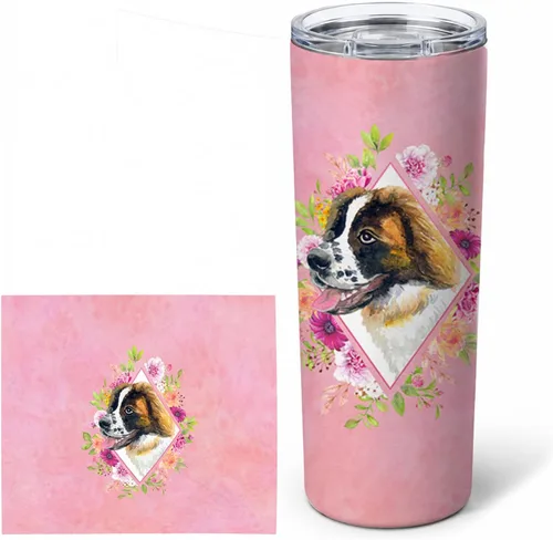 Miniatura 218 de Caroline's Treasures CK4270TBL20 - Vaso delgado de acero inoxidable de 20 onzas con aislamiento al vacío de doble pared, reutilizable