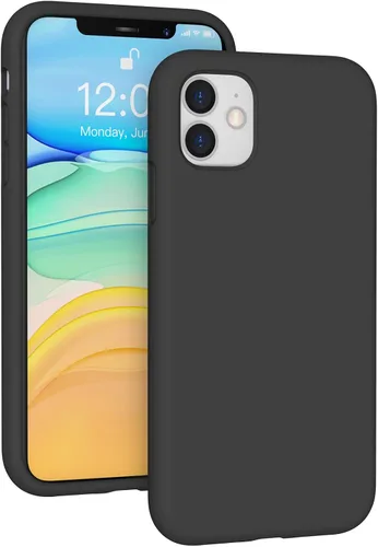 Funda de silicona líquida compatible con iPhone 11 (6.1 pulgadas), cubierta de goma de gel de protección completa con forro de microfibra suave,