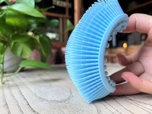 Miniatura 5 de Cepillo sensorial prémium para niños o autismo, limpiador corporal de silicona suave, cepillos sensoriales 2 en 1 para terapia ocupacional, esponja