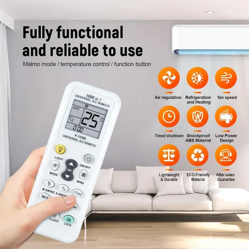 Miniatura 5 de K-1028E Nuevo control remoto universal de CA 1000 en 1 para múltiples marcas Haier, Hitachi, Panasonic, LG, Sharp, Gree, Midea, Bosch, Toshiba