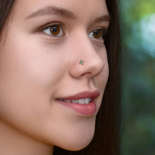 Miniatura 6 de Nose Stud Ring - Nose Piercing Stud - Nose Jewelry Surgical Steel - Nostril Screw Stud - Nose Ring CZ - Nose Stud L