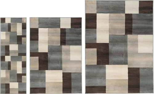 Miniatura 29 de Superior alfombra de área de la colección diseñador Clifton, 8 mm de altura de apilado, con respaldo de yute, diseño geométrico contemporáneo, Beige