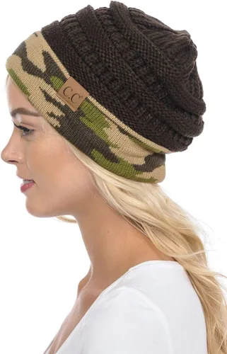 Miniatura 510 de C.C Trendy Warm Chunky Soft Stretch Cable Knit Beanie