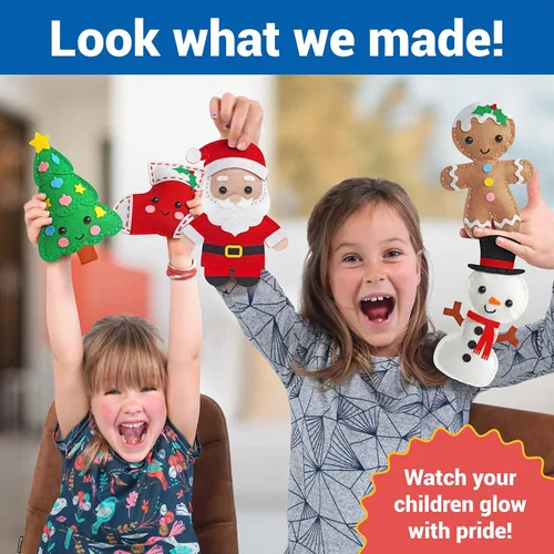 Miniatura 6 de Craftorama Kit de costura para niños, divertido y educativo juego de manualidades de Navidad para niños y niñas de 7 a 12 años, cose tu propio