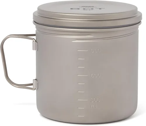 Miniatura 9 de Vargo Serie Titanium BOT Botella de agua ultraligera de 1 litro (34 onzas) que pesa 5.2 onzas (5.19 oz) Mochilero camping multiusos