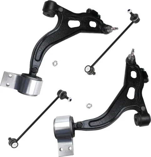 Miniatura 212 de Detroit Axle - Kit de 4 brazos de control delanteros para Ford Mustang 05-10, 2 brazos de control inferiores, 2 puntales 2005 2006 2007 2008 2009