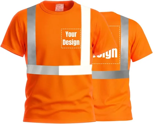 Miniatura 19 de Camisetas reflectantes de seguridad de alta visibilidad personalizan su logotipo