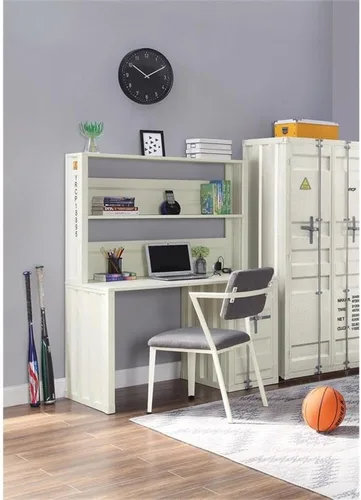Miniatura 2 de Acme Escritorio y gabinete con marco metálico de carga con base de almacenamiento en azul