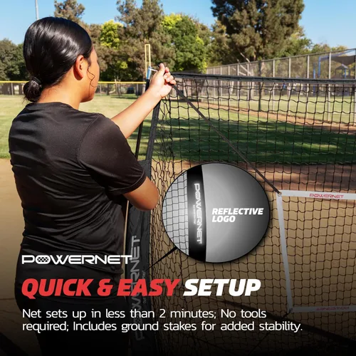 Miniatura 6 de PowerNet Baseball Net Bundle, 5x5 Travel Net With Softball Accessories for Hitting, Pitching, Training Equipment, Weighted Ball, Tee