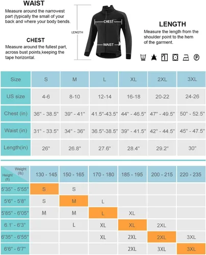 Miniatura 6 de BALEAF Chaqueta de invierno para hombre, para ciclismo, correr, resistente al viento, para ciclismo, ciclismo, clima frío, bolsillos cálidos