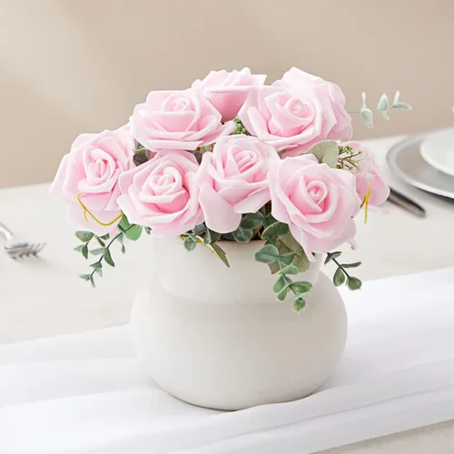 Miniatura 7 de Juvale Decoración de Boda Flores Artificiales Cabezas de Clavel - Flores Sintéticas para Jarrón, Decoraciones de Mesa Centrales, Centros de Mesa