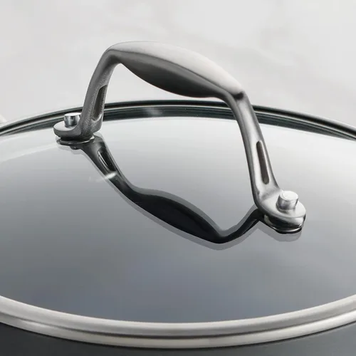 Miniatura 5 de Tramontina OnyxPro Cacerola Grande Antiadherente de Anodizado Duro de 4 Cuartos con Tapa de Vidrio, Apta para Horno
