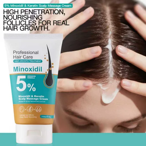 Miniatura 6 de Crema hidratante de cuero cabelludo de minoxidil al 5%, crema de masaje de cuero cabelludo de minoxidil para el crecimiento del cabello con péptido