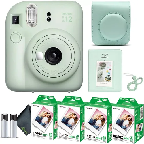 Miniatura 23 de Cámara instantánea Fujifilm Instax Mini 12 en color rosa floreciente, paquete de película Fuji Instax Mini (20 hojas) + estuche de transporte