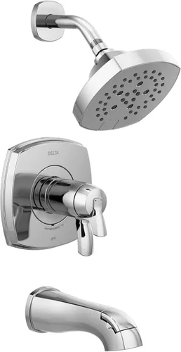 Miniatura 9 de Delta Faucet Stryke Serie 17T Gold Thermostatic H2Okinetic - Grifo de bañera y ducha, kit de moldura de válvula, mango de ducha, kit de molduras