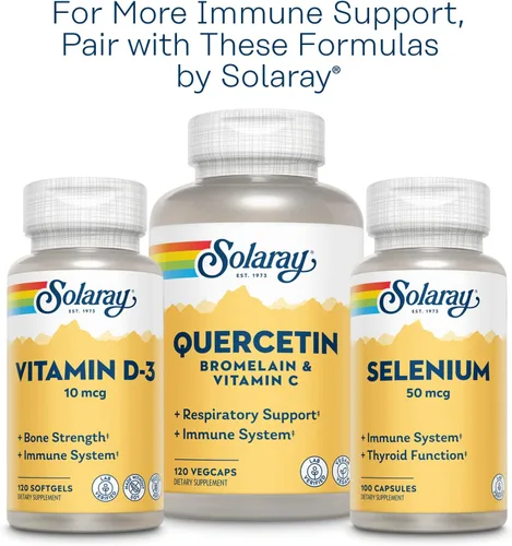 Miniatura 6 de Solaray Cápsulas de apoyo inmunológico de zinc de 50 mg, 100 unidades, veganas, semillas de calabaza