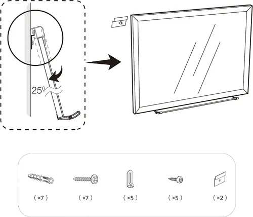 Miniatura 5 de AmazonBasics - Pizarra magnética de borrado en seco, marco de aluminio, 6 x 4 pies