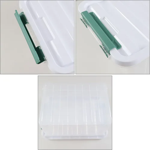 Miniatura 3 de Paquete de 6 cajas de almacenamiento de plástico de 20 L, caja de almacenamiento transparente con tapas