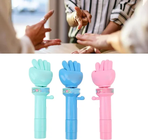 Miniatura 8 de Juguete de tijeras de papel de roca, 3 piezas, juego de adivinanzas de dedos, cambio de mano, tijeras de papel de roca, juego de entretenimiento