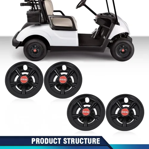 Miniatura 3 de PIT66 Fundas para ruedas de carrito de golf de 8 pulgadas compatibles con carritos de golf Ezgo, Yamaha y Club Car