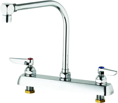 Miniatura 6 de T&S Brass B-1210-12 Llenadora de vidrio de pedestal de montaje en cubierta de 12 pulgadas con vástago macho Npt de 1/2 pulgada Latón