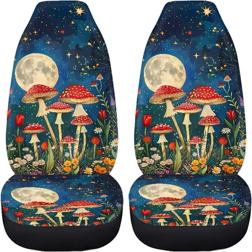 Miniatura 36 de 2 fundas de asiento para automóviles con estampado de bandera americana del 4 de julio, color negro, accesorios para el interior del vehículo