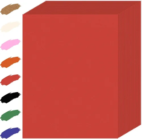 Miniatura 11 de Juego de 300 piezas de papel de construcción a granel de 8.5 x 11, 30 colores, cartulina de colores, papel de manualidades resistente para niños