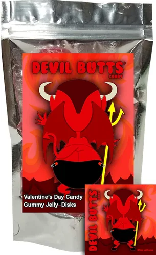 Miniatura 22 de Zombie Butts - Discos de gelatina con sabor a fruta de manzana verde, divertido y único regalo de broma de dulces de Halloween para cumpleaños