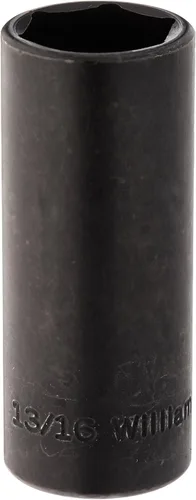 Miniatura 22 de Williams JHW12M-607 SUPERTORQUE - Enchufe de 6 puntos de impacto profundo de 3/8 pulgadas, tamaño de 0.276 in, acabado industrial negro, diseñado