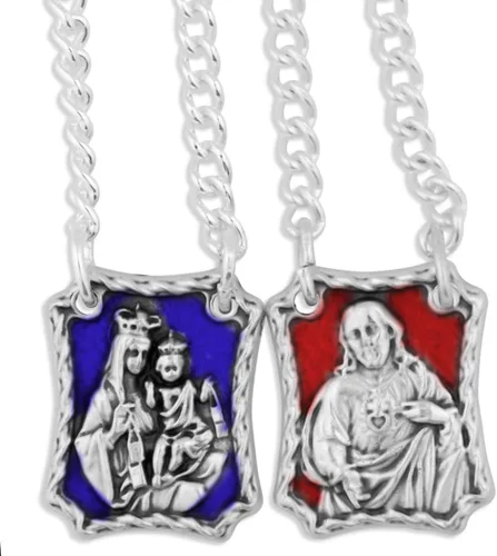 Venerare Escapulario de metal Nuestra Señora del Monte Carmelo