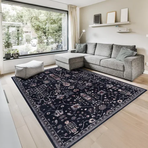 Miniatura 51 de GLN Rugs Traditional Collection - Alfombra de felpilla lavable a máquina, tradicional, antideslizante, alfombra de felpilla de pelo bajo, para sala
